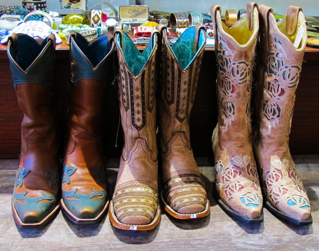 Both Vintage and Modern Cowboy Boots 